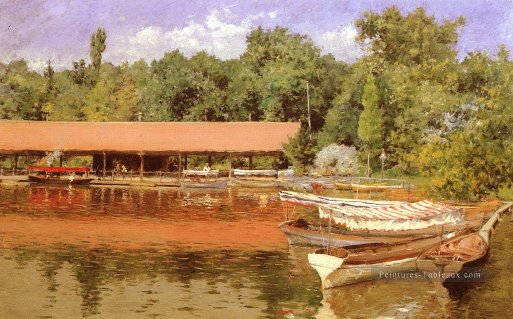 Bateau Maison Prospect Park William Merritt Chase Peintures à l'huile